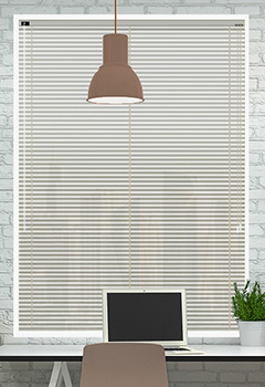 Ivory Gloss 25mm Aluminium Office Blind