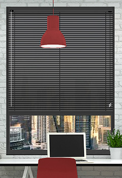 Novella Graphite 25mm Aluminium Office Blind
