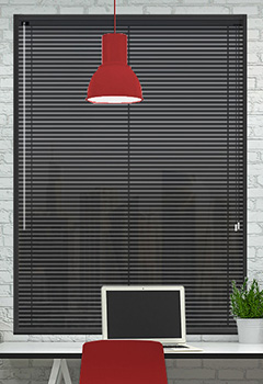 Rapture Black 25mm Aluminium Office Blind