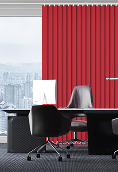 UniVert Red Office Blind