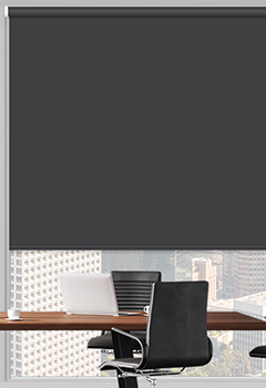 UniShade Black Blockout Shade Office Blind