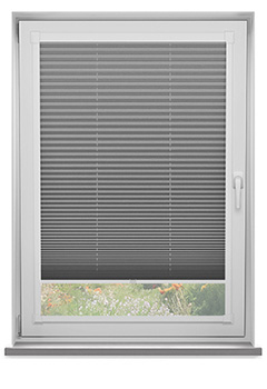Duopleat Grey Perfect Fit Pleated Blind