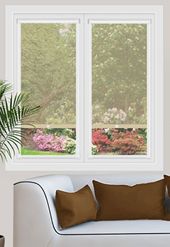 Voile Beige No Drill Perfect Fit Roller Blind