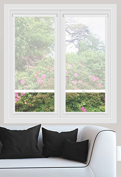 Voile Bright White No Drill Perfect Fit Roller Blind