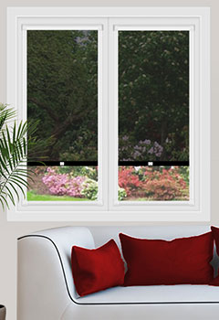 Voile Charcoal Noir No Drill Perfect Fit Roller Blind