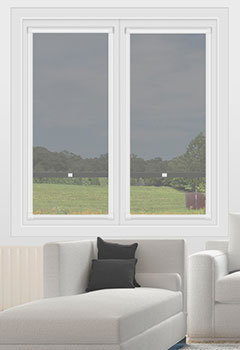 Voile Dark Grey No Drill Perfect Fit Roller Blind