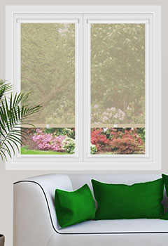 Voile Natural Cream No Drill Perfect Fit Roller Blind