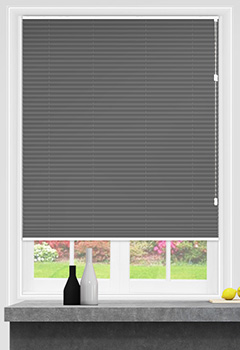 Bowery Anthracite Freehanging Pleated Blind