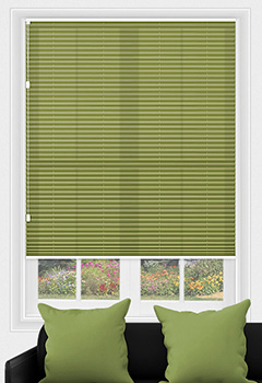 Scandi Olive Freehanging Pleated Blind