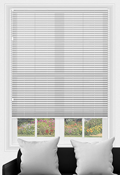 Scandi White Linen Freehanging Pleated Blind