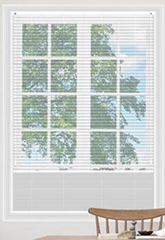 Voile Snow & Blenheim Snowdrop Blockout Pleated Blind