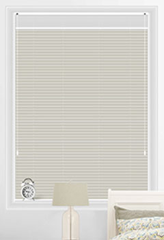 Voile Snow & Lexington Taupe Blockout Pleated Blind
