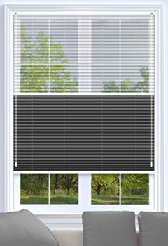 Voile Snow & Soho Flint Blockout Pleated Blind