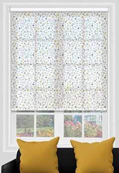 Cotton Flower Ochre Roller Blind