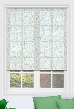 Sweet Pea Stem Green Roller Blind