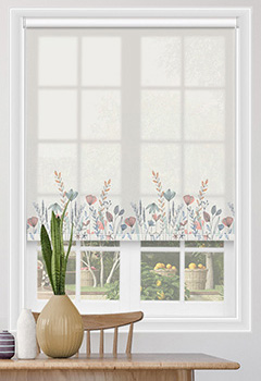 Wild Garden Cornflower Roller Blind