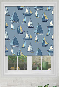 Sailboat Blue Roller Blind