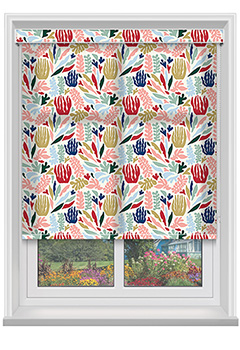 Ocean Crimson with Cassette Roller Blind