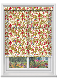 Rosalee Red with Cassette Roller Blind