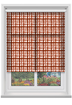 Gingham Ruby Roller Blind