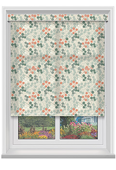 Burst Coral with Cassette Roller Blind