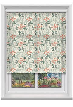 Burst Coral Roller Blind