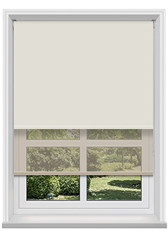 Double Roller Dove & Cream Voile 