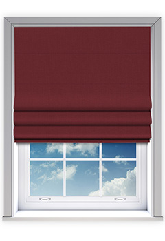 Ortega Cranberry Roman Blind