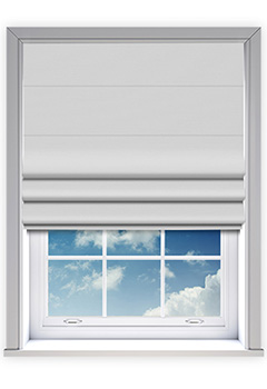 Trace White Roman Blind