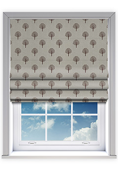 Mulberry Roast Roman Blind