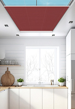 Blackout Red Roof Blind