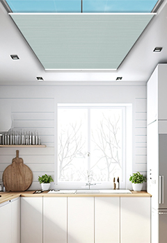 Blackout Elan Cameo Blue Duette Roof Blind
