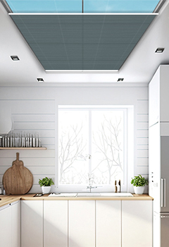 Elan Blue Grey Duette Roof Blind