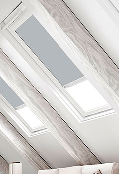 Bella Grey Whisper Blockout Keylite Skylight Blind