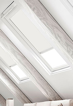 Bella Snow Blockout Keylite Skylight Blind