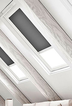 Splash Noir Dimout Keylite Skylight Blind