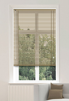 Walnut 25mm Aluminium Venetian Blind