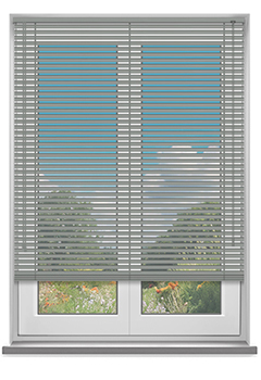 Metallic Silver Venetian Blind