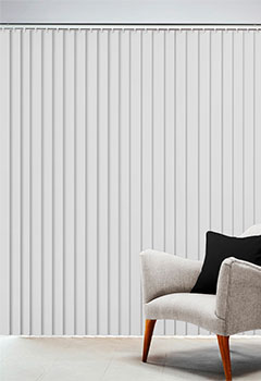 Carerra White Rigid PVC Vertical Blind