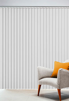 Perlato White Rigid PVC Vertical Blind