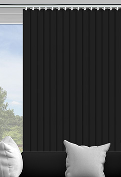 Unilux Black 89mm Vertical Blind