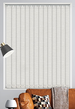 Buff Complete Made To Measure Vertical Blind Canvas Buff Dimout Beige/Cream 