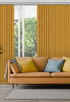 Shona Mustard 89mm Blackout Vertical Blind