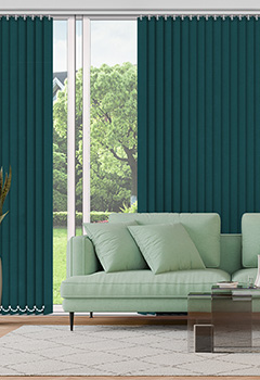 Shona Teal 89mm Blackout Vertical Blind
