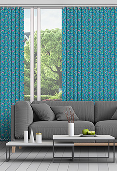 Tree of Life Teal 89mm Blackout Vertical Blind