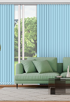 Polaris Baby Blue 89mm Blackout Vertical Blind