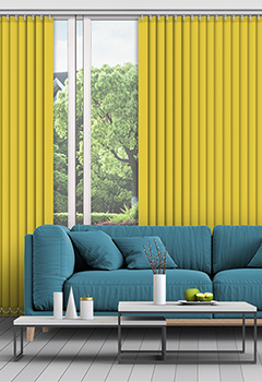 Polaris Chartreuse 89mm Blackout Vertical Blind