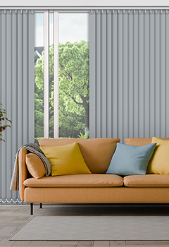 Polaris Grey 89mm Blackout Vertical Blind