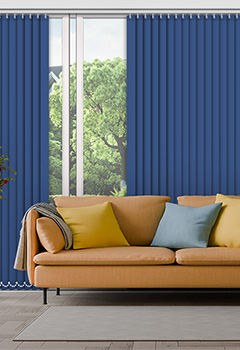 Polaris Royal Blue 89mm Blackout Vertical Blind