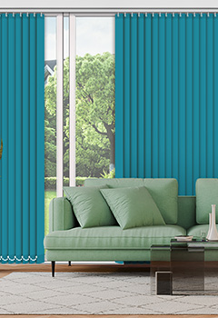 Polaris Teal 89mm Blackout Vertical Blind